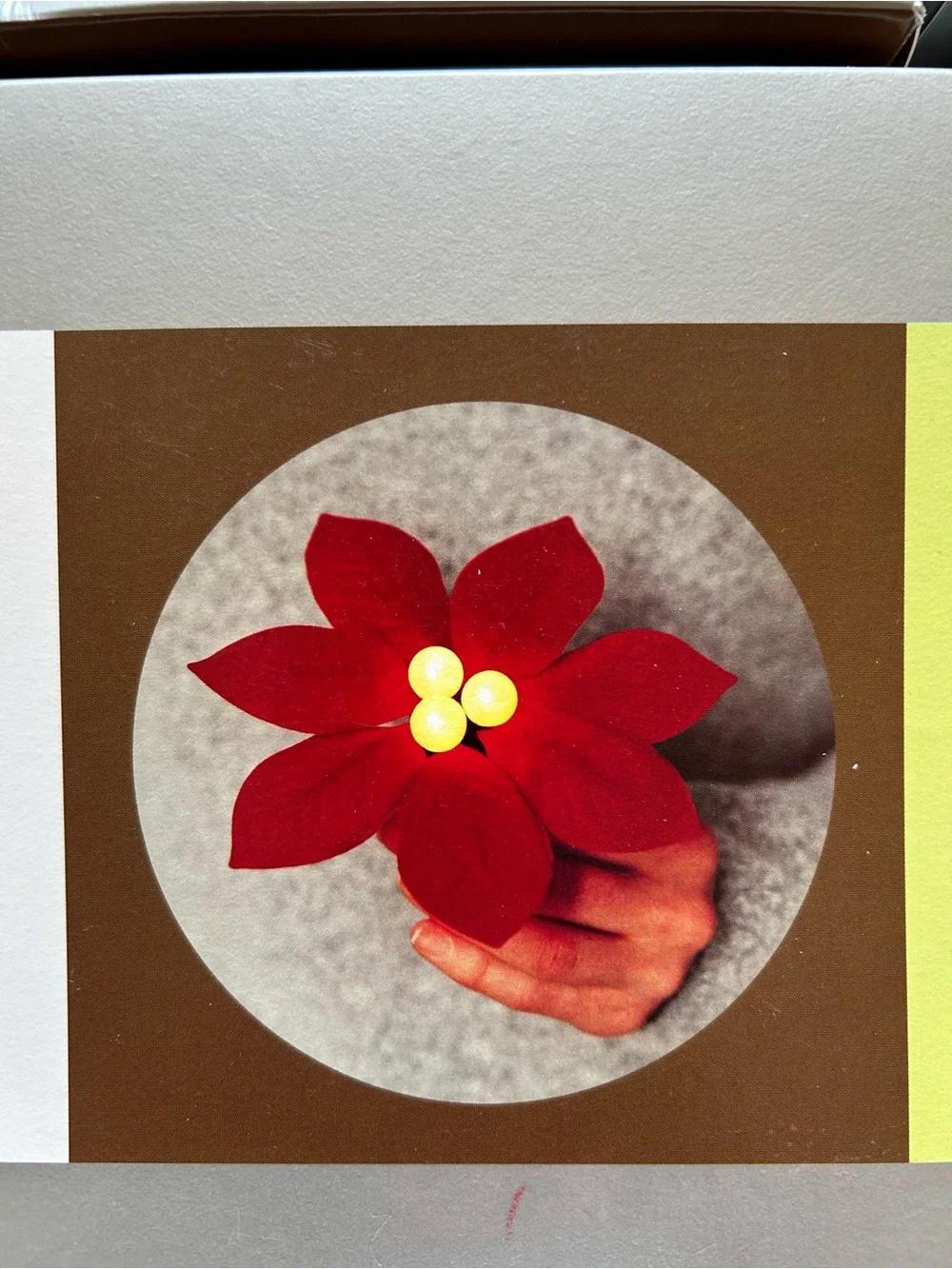 4 Retro Martha Stewart 2002 Red Pearl Poinsettia Christmas String Lights Rare